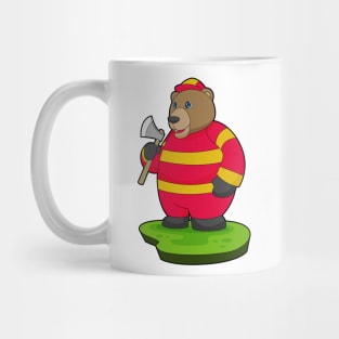 Bear Firefighter Axe Mug